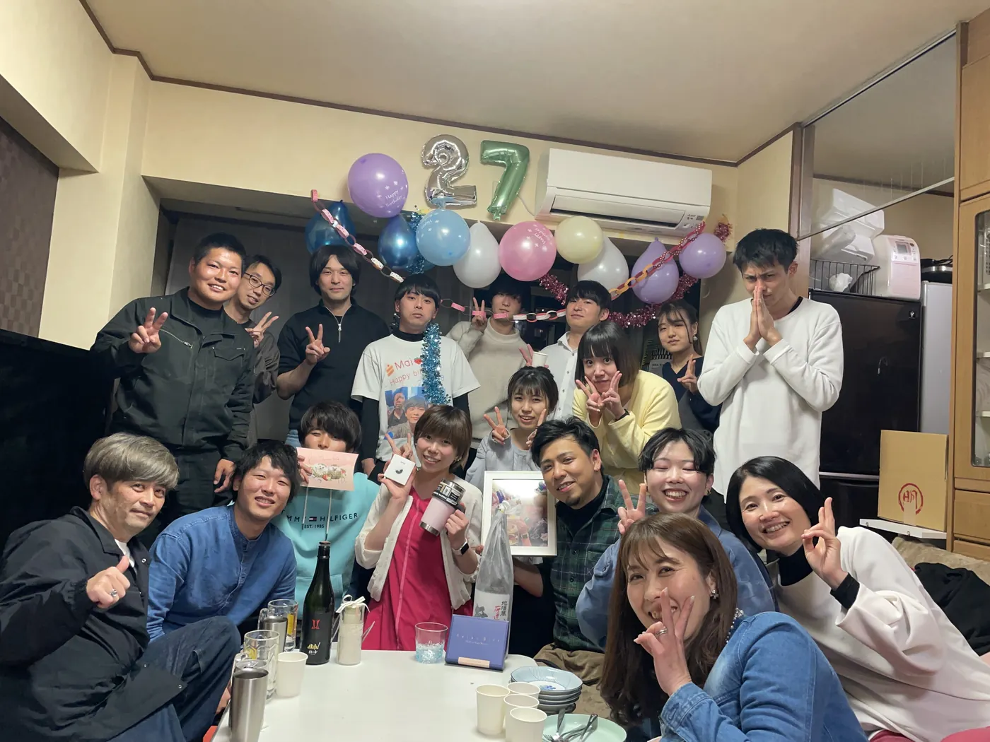 お祝いイベントでの集合写真